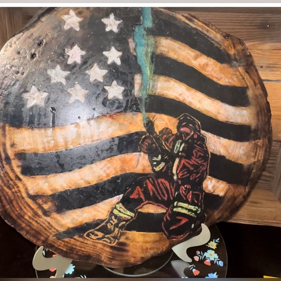 Fireman Wood Art - Picture 3 of 3